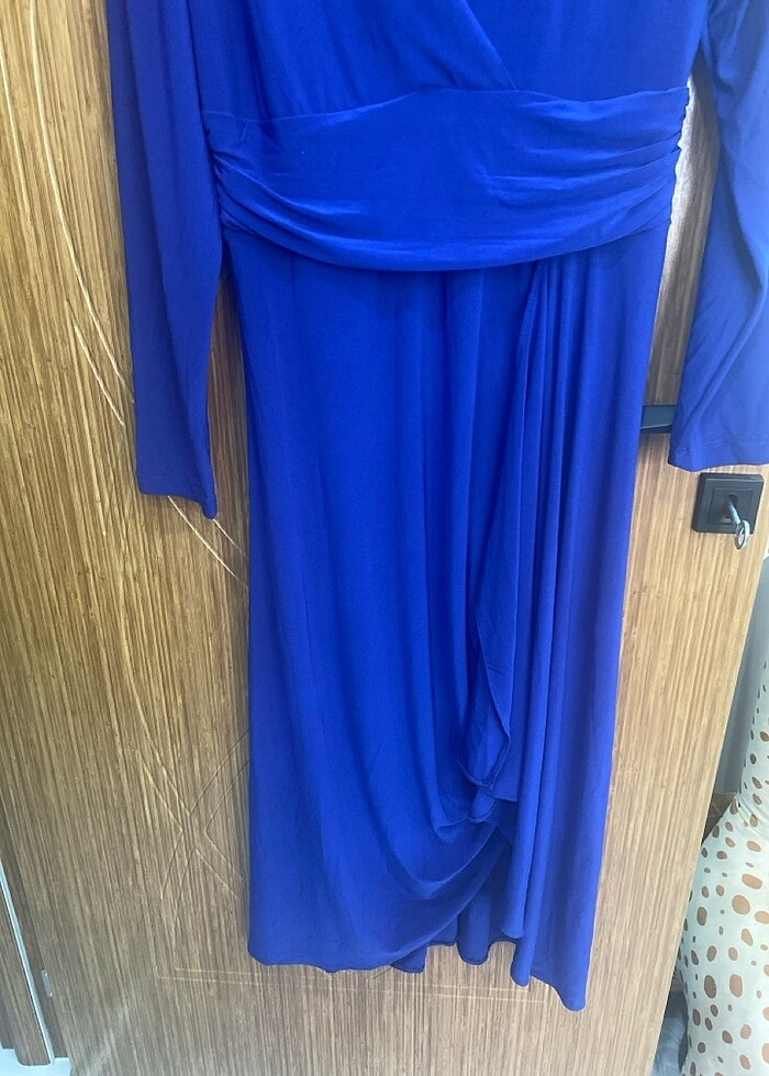 Lacivert gece elbisesi 42 beden - Görsel 2