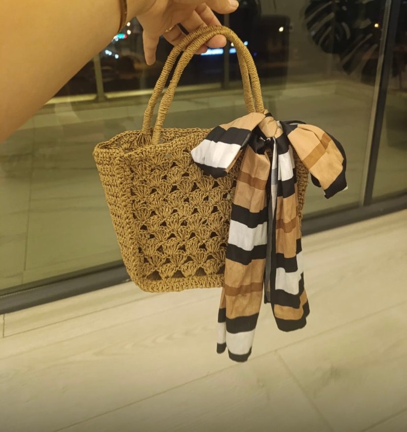 Dantel Detaylı Bohem Örgü Kadın Çanta - Görsel 2