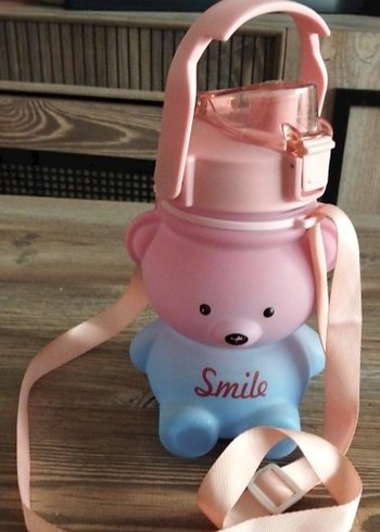 Pembe Ayıcık Figürlü Çocuk Termosu