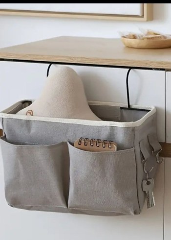 Gri ve Beyaz Çok Bölmeli yatak Düzenleyici Anne Yanı - Görsel 4