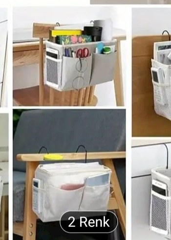 Gri ve Beyaz Çok Bölmeli yatak Düzenleyici Anne Yanı - Görsel 3