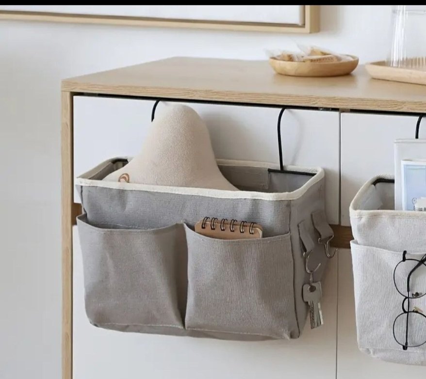 Gri ve Beyaz Çok Bölmeli yatak Düzenleyici Anne Yanı - Görsel 4