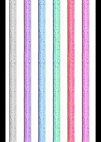 English Home Pembe Simli ve renkli 30cmlik metal pipet