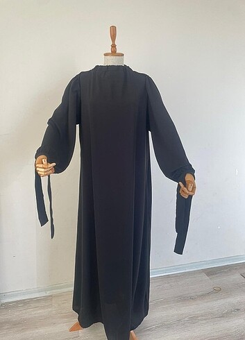 Medine İpeği Bol Kesim Elbise Füme