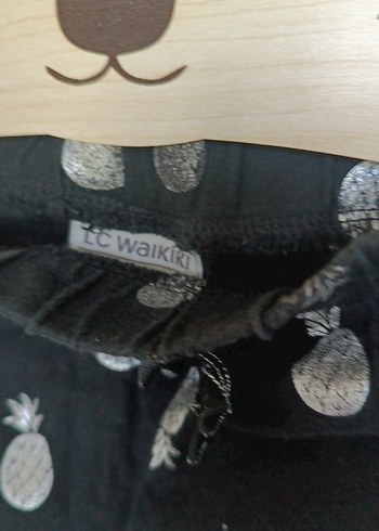 Kız Çocuk Ananas Desenli Koyu siyah şort - Görsel 3