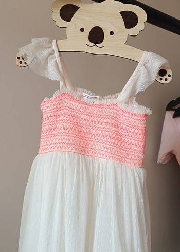 Kız Çocuk Pileli Bohem Elbise - Görsel 2