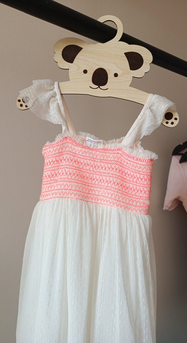 Kız Çocuk Pileli Bohem Elbise - Görsel 2