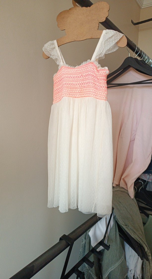 Kız Çocuk Pileli Bohem Elbise - Görsel 3