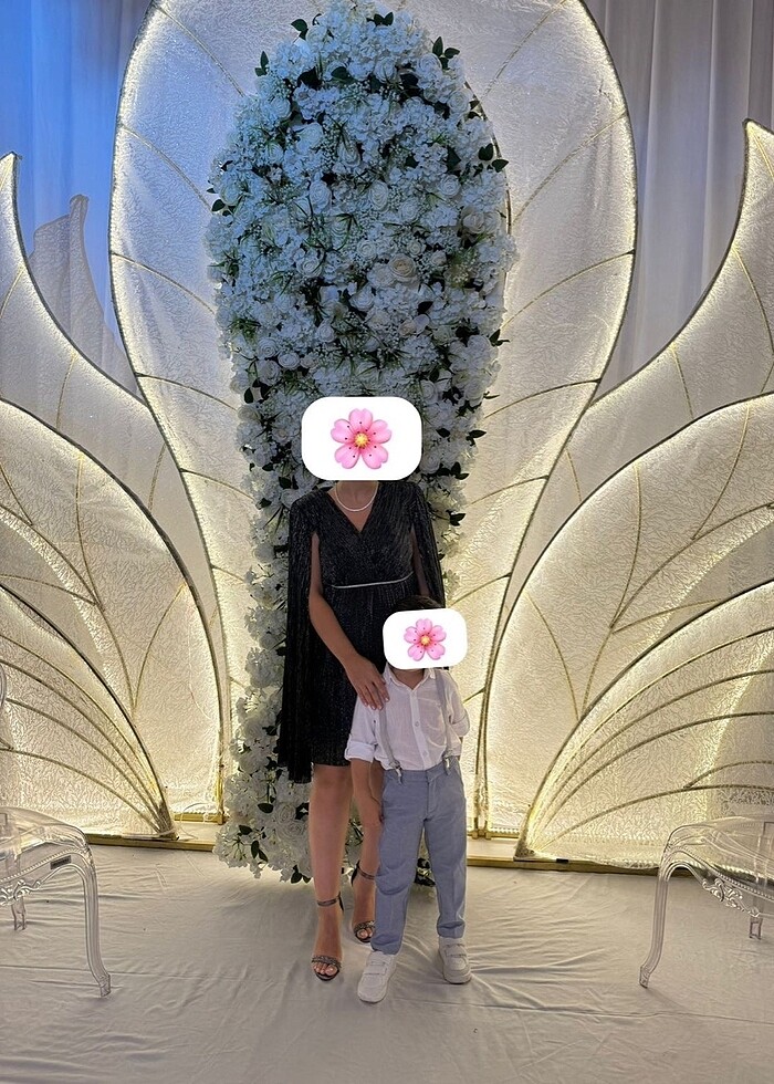 Kei Kei Siyah Gümüş Detaylı Elbise - Görsel 5