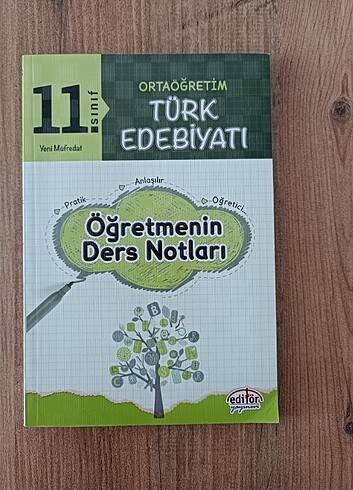 11. Sınıf Türk Edebiyatı Öğretmenin Ders Notları 