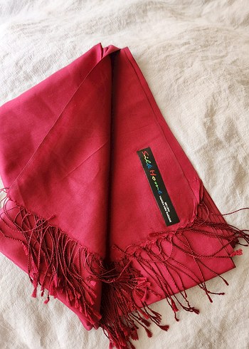 Beden bordo Renk silk home çift taraflı %100 ipek şal