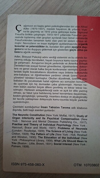 İnsan Tabiatını Tanıma Alfred Adler