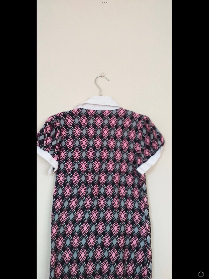 Ofis siren baklava desenli gömlek bluz - Görsel 2