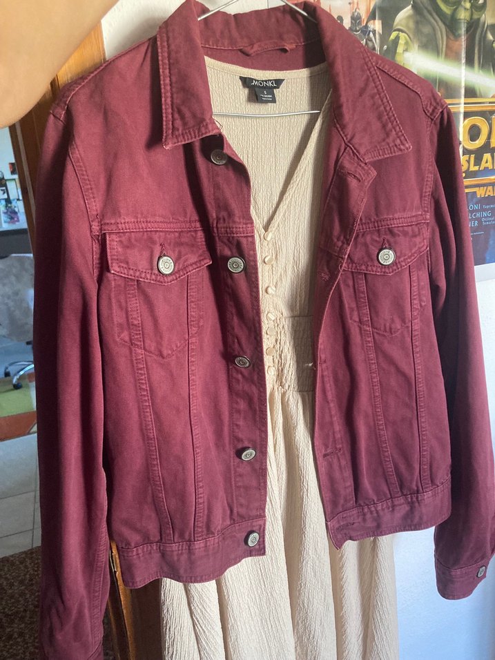 Bordo jack & jones Kadın Denim Ceket - Görsel 3