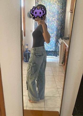 Bershka Kargo pantolon Jean - Görsel 4