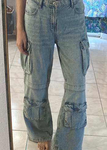 Bershka Kargo pantolon Jean - Görsel 3