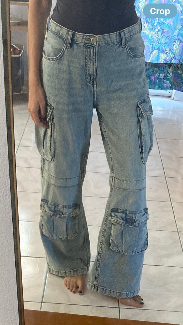 Bershka Kargo pantolon Jean - Görsel 3