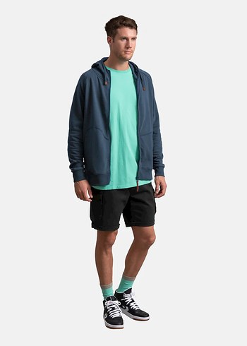 Kaft Kapüşonlu Fermuarlı Erkek Sweatshirt - Görsel 3