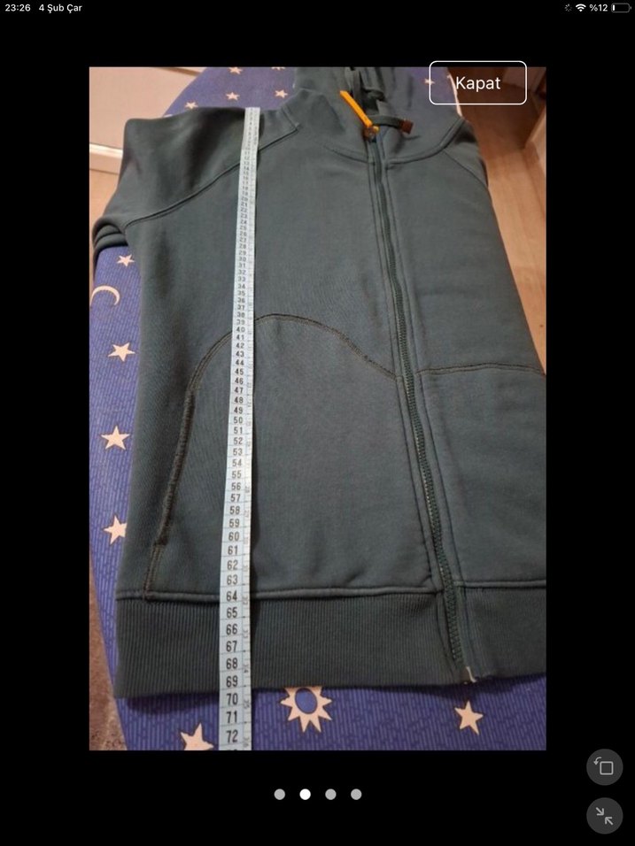 Kaft Kapüşonlu Fermuarlı Erkek Sweatshirt - Görsel 4