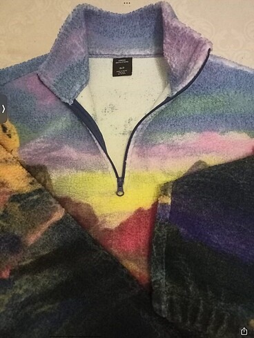 l Beden Harika desenli peluş sweatshirt