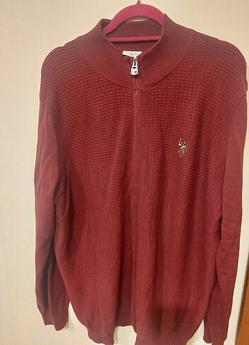 U.S Polo Assn. Polo marka bordo renk hırka
