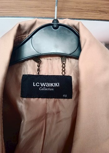LC Waikiki Bej Midi Kadın Trençkot, Düğmeli, Regular Fit