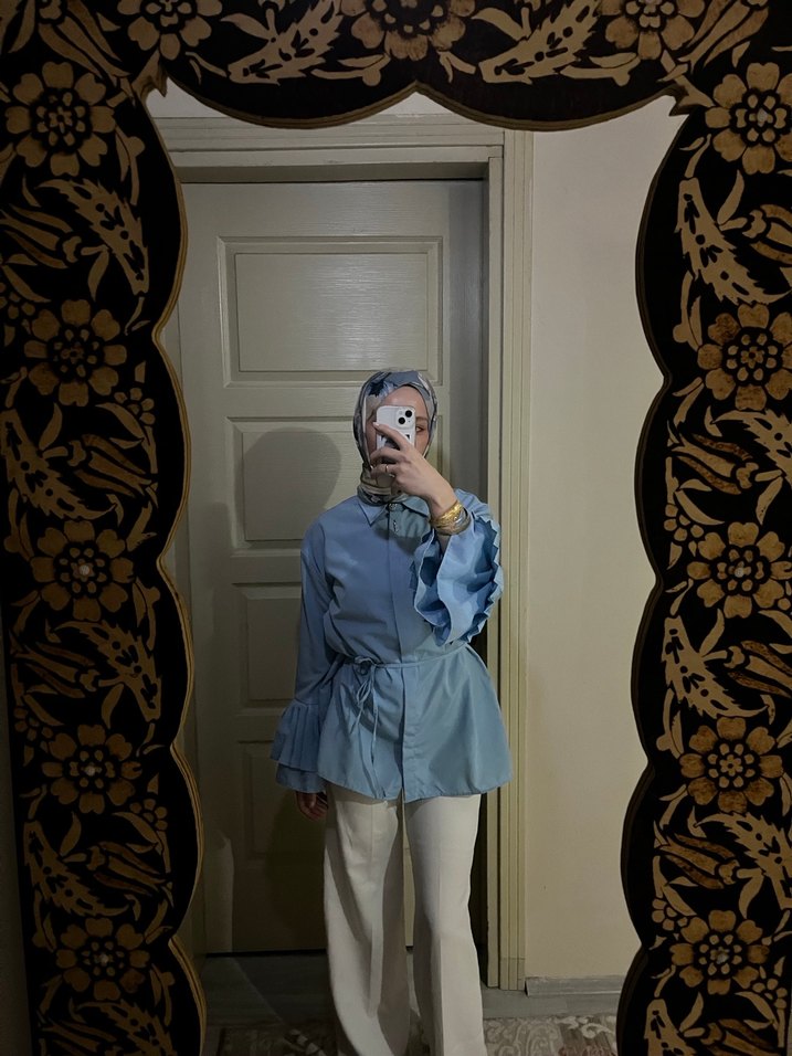 Piliseli Uzun Gömlek - Görsel 2