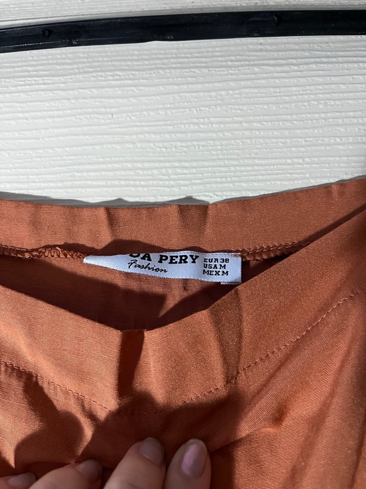 Kadın Kahverengi Uzun Keten Elbise - Görsel 5