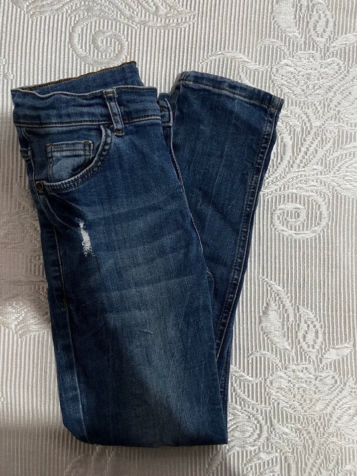 Erkek Çocuk Mavi Denim Pantolon - Görsel 3