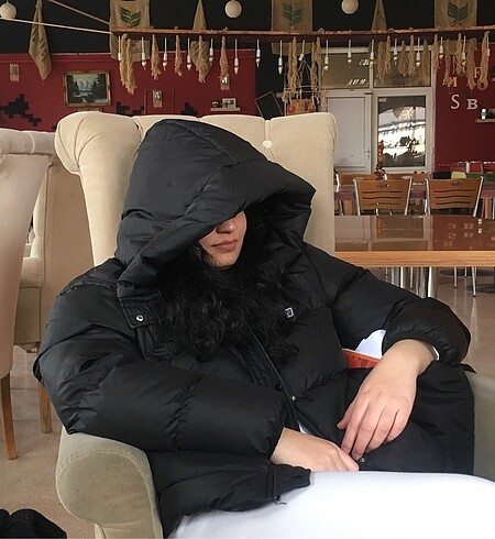 Sportive Siyah şişme mont