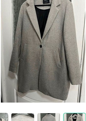Bershka Sik Ve Rahat Gri Tek Dugmeli Blazer Ceket