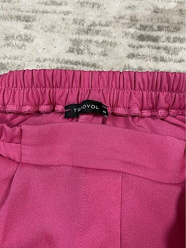 40 Beden pembe Renk Pembe Beli Lastikli Pantolon