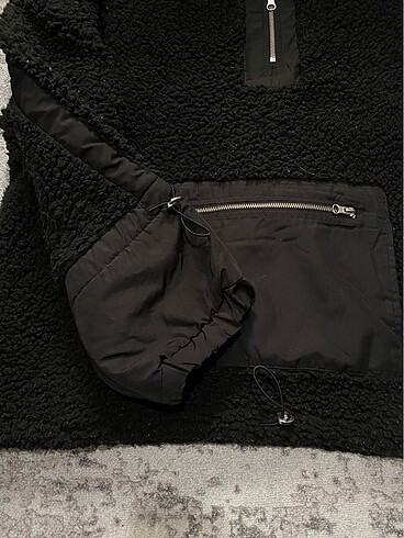 Diğer Paraşüt Detaylı Yarım Fermuarlı Kanguru Sweatshirt