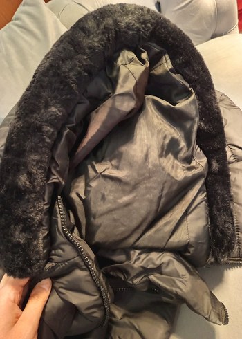 LCW Kadın Siyah Midi Kışlık Mont - Görsel 6