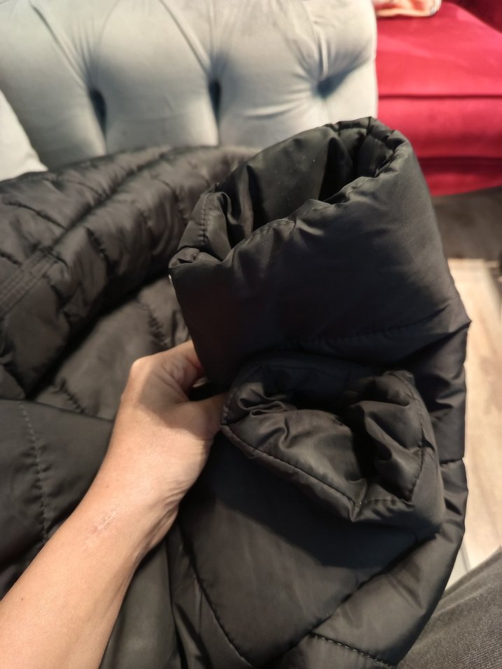 LCW Kadın Siyah Midi Kışlık Mont - Görsel 4