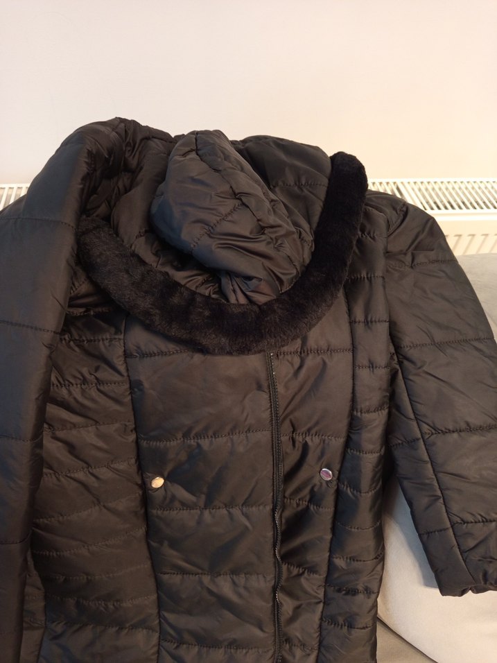 LCW Kadın Siyah Midi Kışlık Mont - Görsel 2