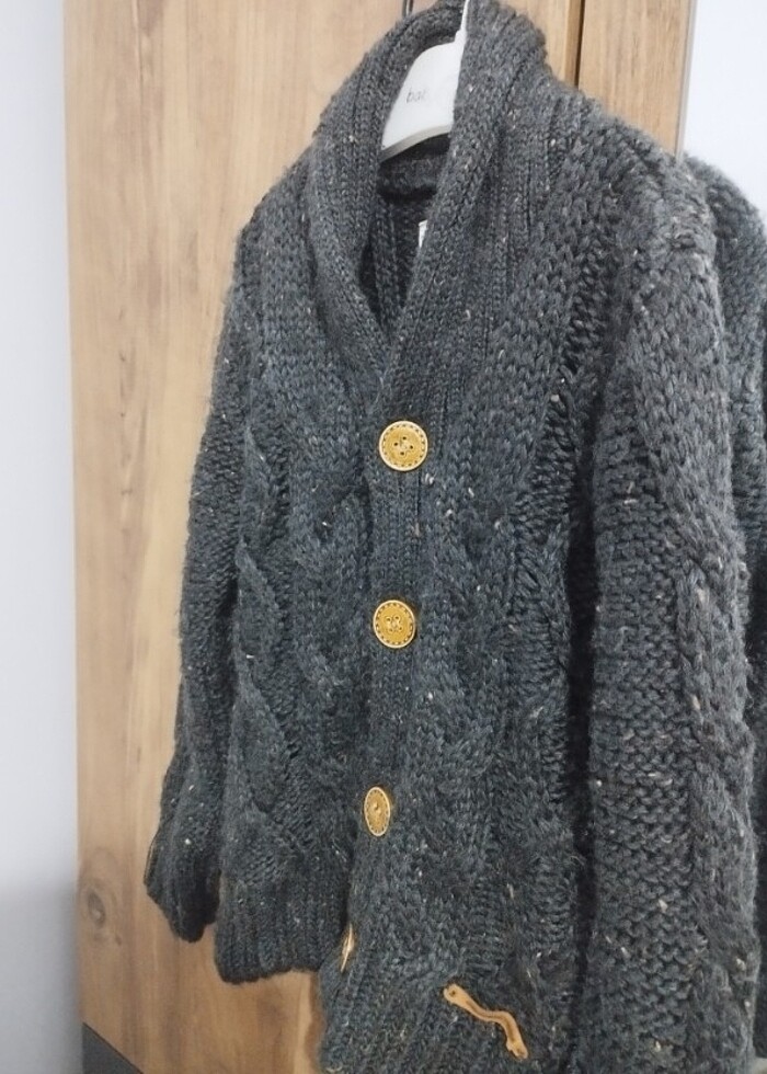 Mamma ramma Kalın triko çocuk hırka  - Görsel 4