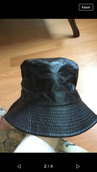 universal Beden siyah Renk Deri Şapka 