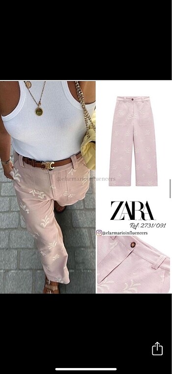 Zara Zara nakış işlemeli pantolon