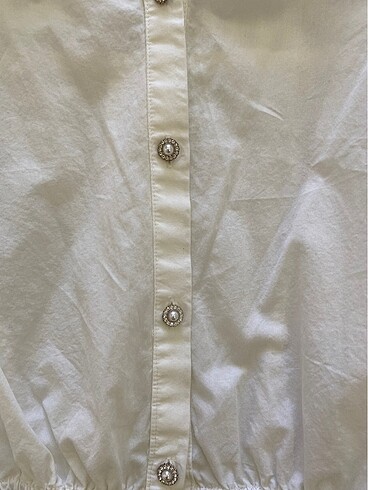 Zara taşlı düğmeli gömlek - Görsel 4