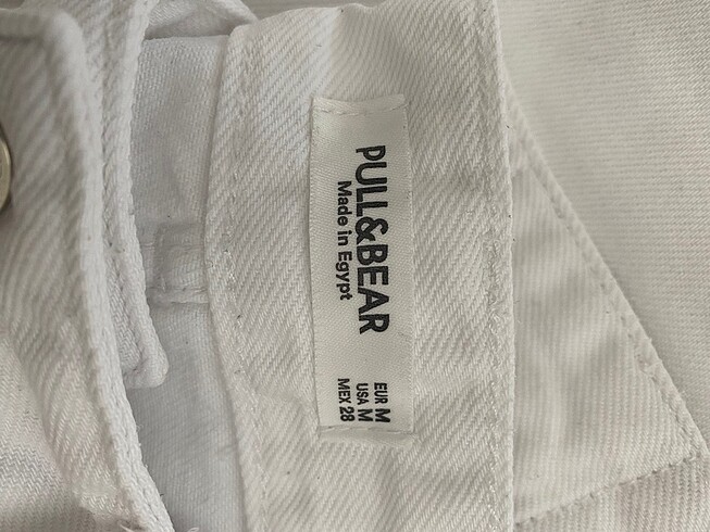 m Beden beyaz Renk Pull&bear kot etek