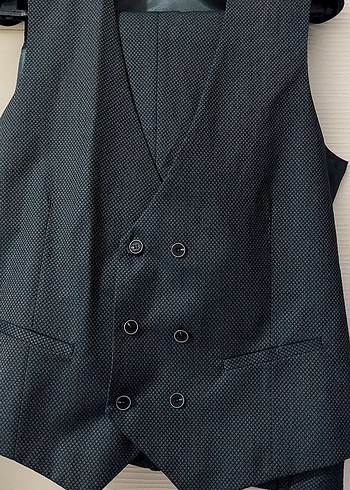 Gri Erkek Düğmeli Takım Elbise Ceket - Görsel 2