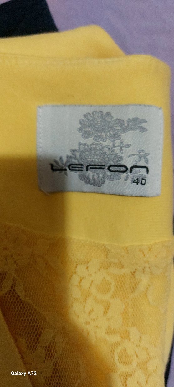 Sarı Düğmeli Kadın Blazer Ceket - Görsel 3