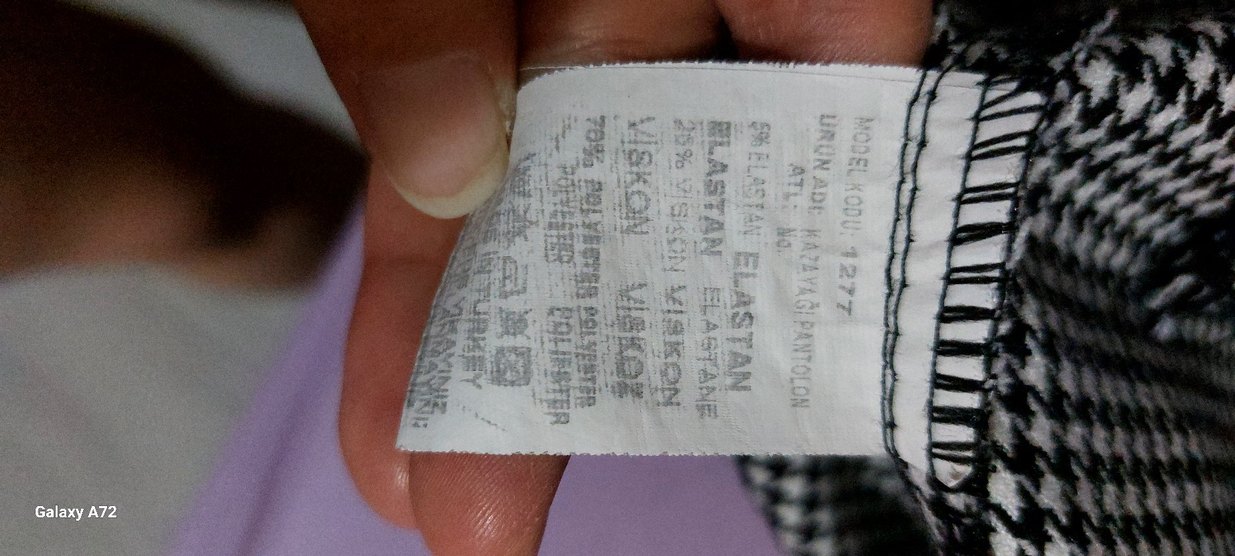 ekose  Kadın Kumaş Pantolon - Görsel 5