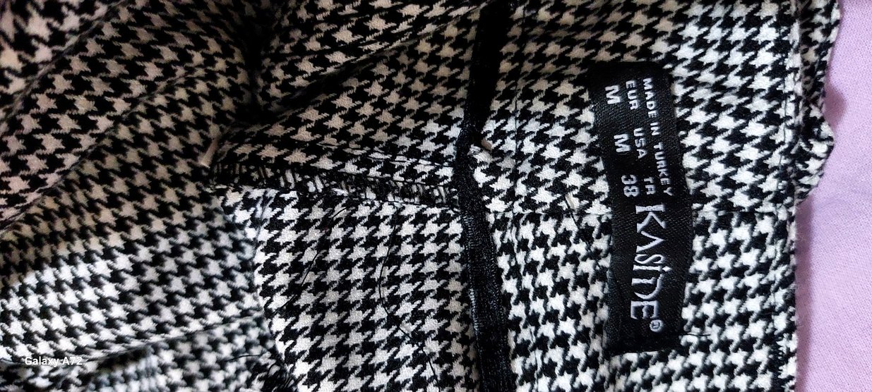 ekose  Kadın Kumaş Pantolon - Görsel 4