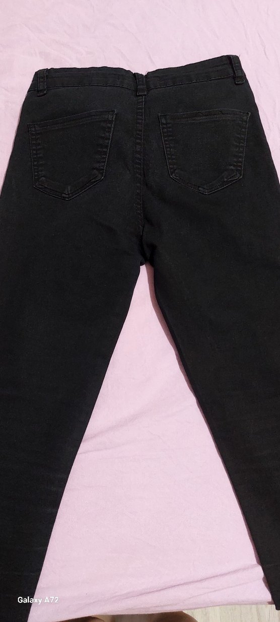 Siyah Normal Boy Dar Kesim Kadın Kot Pantolon - Görsel 3