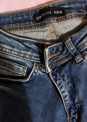 Kadın Koyu Mavi Midi Boy Denim Pantolon - Görsel 3