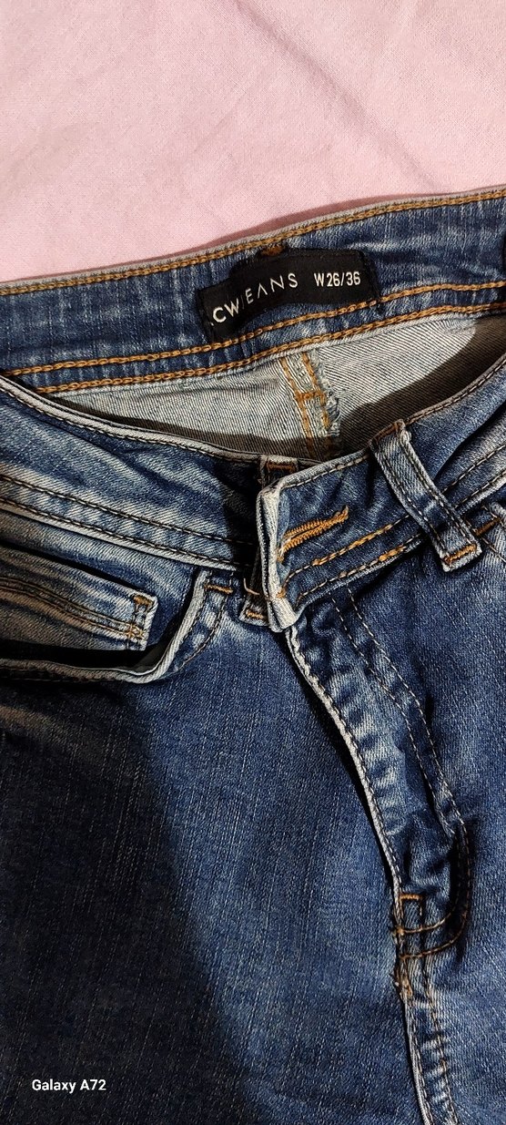 Kadın Koyu Mavi Midi Boy Denim Pantolon - Görsel 3