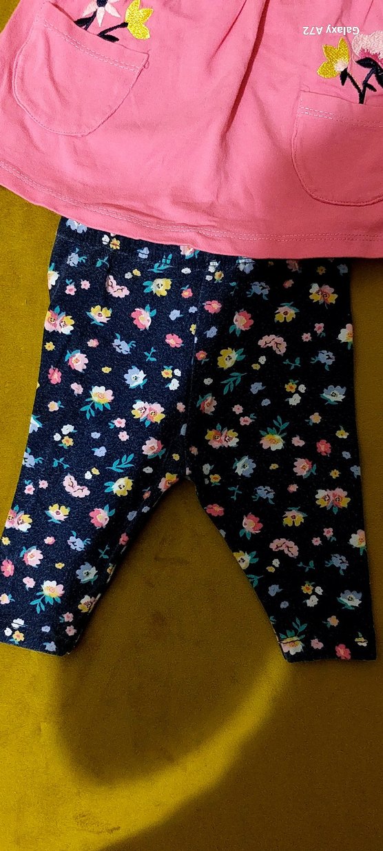 penye çicekli taytlı takım - Görsel 4