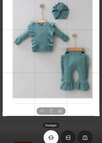 Uzun Kollu Fırfırlı Bebek Kız Takımı - Görsel 6